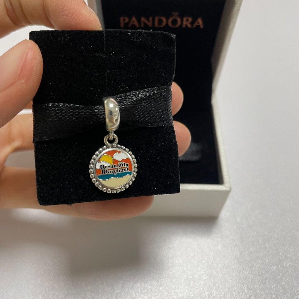 Ocean City Maryland Pandora Orange Sky Charm